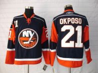 New York Islanders -21 Kyle Okposo Stitched Dark Blue NHL Jersey