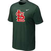 MLB St Louis Cardinals Heathered D Green Nike Blended T-Shirt
