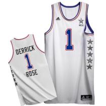 Chicago Bulls -1 Derrick Rose White 2015 All Star Stitched NBA Jersey