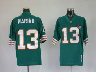 Mitchell and Ness Dolphins 1984 Dan Marino -13 Green Stitched Team Color NFL Jersey