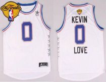 Cleveland Cavaliers -0 Kevin Love White 2015 All Star The Finals Patch Stitched NBA Jersey