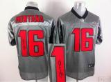 Nike San Francisco 49ers #16 Joe Montana Elite Grey Shadow Men‘s Stitched NFL Autographed Jersey