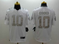 Nike Saints -10 Cooks White NFL Limited Platinum Jersey