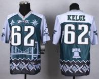 Nike Philadelphia Eagles #62 Jason Kelce Midnight Green Men's Stitched NFL Elite Noble Fashion Jerse