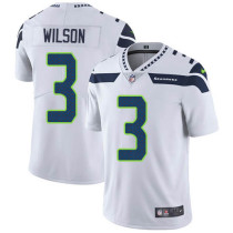 Nike Seahawks -3 Russell Wilson White Stitched NFL Vapor Untouchable Limited Jersey