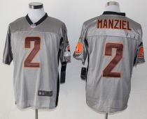Nike Cleveland Browns -2 Johnny Manziel Grey Shadow Men's Stitched NFL Elite Jersey