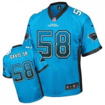 Nike Carolina Panthers -58 Thomas Davis Sr Blue Alternate Stitched NFL Elite Drift Fashion Jersey