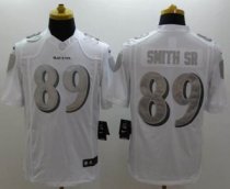 Nike Baltimore Ravens -89 Steve Smith Sr White NFL Limited Platinum Jersey