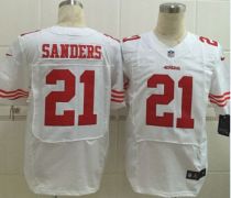 Nike San Francisco 49ers -21 Deion Sanders White Mens Stitched NFL Elite Jersey