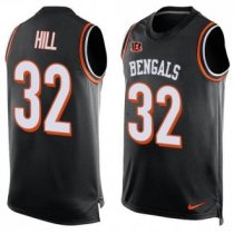 Nike Bengals -32 Jeremy Hill Black Team Color Stitched NFL Limited Tank Top Jersey