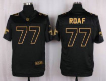 Nike New Orleans Saints -77 Willie Roaf Black Stitched NFL Elite Pro Line Gold Collection Jersey