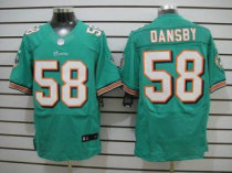Nike Dolphins -58 Karlos Dansby Aqua Green Team Color Stitched NFL Elite Jersey