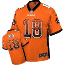 Nike Bengals -18 AJ Green Orange Alternate Men's Stitched NFL Elite Drift Fashion Jersey