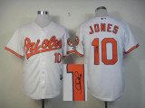 MLB Baltimore Orioles #10 Adam Jones Stitched White Autographed Jersey