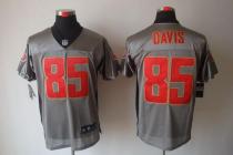 Nike San Francisco 49ers #85 Vernon Davis Grey Shadow Men‘s Stitched NFL Elite Jersey