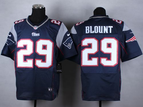 Nike New England Patriots -29 LeGarrette Blount Navy Blue Team Color Mens Stitched NFL Elite Jersey