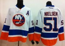 New York Islanders -51 Frans Nielsen White Stitched NHL Jersey