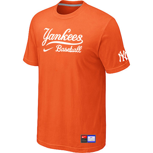 New York Yankees Orange Nike Short Sleeve Practice T-Shirt