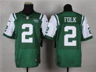 Nike New York Jets -2 Nick Folk Green Team Color Men's Stitched NFL Elite Jersey