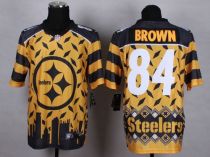 Nike Pittsburgh Steelers #84 Antonio Brown Gold Men's Stitched NFL Elite Noble Fashion Jersey