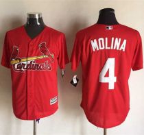St Louis Cardinals #4 Yadier Molina Red New Cool Base Stitched MLB Jersey