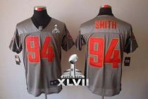 Nike San Francisco 49ers #94 Justin Smith Grey Shadow Super Bowl XLVII Men‘s Stitched NFL Elite Jers