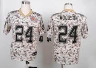 Nike Oakland Raiders #24 Charles Woodson Camo Men's Stitched NFL Elite USMC Jersey