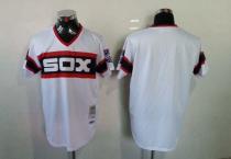 Mitchell And Ness Chicago White Sox Blank White Throwback Stitched MLB Jersey