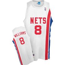 Brooklyn Nets -8 Deron Williams White ABA Hardwood Classic Stitched NBA Jersey
