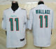 Nike Dolphins -11 Mike Wallace White Stitched NFL Limited Jersey