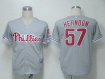 Philadelphia Phillies #57 David Herndon Grey Cool Base Stitched MLB Jersey