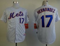 New York Mets -17 Keith Hernandez White Blue Strip Home Cool Base Stitched MLB Jersey