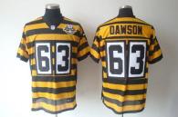Nike Pittsburgh Steelers #63 Dermontti Dawson Yellow Black 80TH Anniversary Throwback Men's Stitched