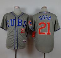 Chicago Cubs -21 Sammy Sosa Grey Alternate Road Cool Base Stitched MLB Jersey