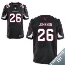 Nike Arizona Cardinals -26 Johnson Jersey Black Elite Alternate Jersey