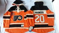 Philadelphia Flyers -20 Chris Pronger Orange Sawyer Hooded Sweatshirt Stitched NHL Jersey