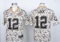 Nike Indianapolis Colts #12 Andrew Luck Camo USMC Men's Stitched NFL Elite Jersey