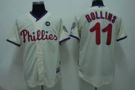 Philadelphia Phillies #11 Jimmy Rollins Stitched Cream MLB Jersey