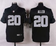 Nike Oakland Raiders #20 Nate Allen Black Team Color Men's Stitched NFL Elite Jersey