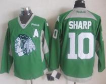 Chicago Blackhawks -10 Patrick Sharp Green Practice Stitched NHL Jersey