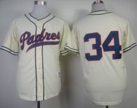 San Diego Padres #34 Rollie Fingers Cream 1948 Turn Back The Clock Stitched MLB Jersey