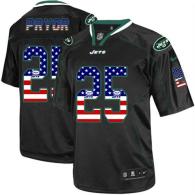 Nike New York Jets -25 Calvin Pryor Black Men's Stitched NFL Elite USA Flag Fashion Jersey