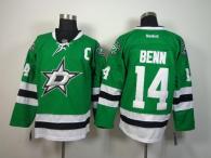 Dallas Stars -14 Jamie Benn Green Home Stitched NHL Jersey