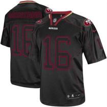 Nike San Francisco 49ers #16 Joe Montana Lights Out Black Men's Stitched NFL Elite Jersey