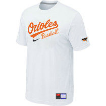 Baltimore Orioles White Nike Short Sleeve Practice T-Shirt