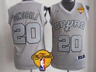 San Antonio Spurs -20 Manu Ginobili Grey Big Color Fashion Finals Patch Stitched NBA Jersey