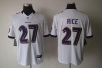 Nike Ravens -27 Ray Rice White Stitched NFL Limited Jersey