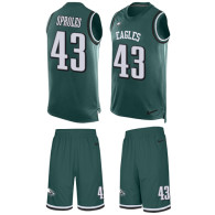 Eagles -43 Darren Sproles Midnight Green Team Color Stitched NFL Limited Tank Top Suit Jersey