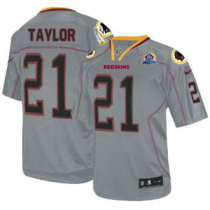 Nike Redskins -21 Sean Taylor Lights Out Grey With Hall of Fame 50th Patch Stitched NFL Elite Jersey