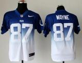 Nike Indianapolis Colts #87 Reggie Wayne Royal Blue White Men’s Stitched NFL Elite Fadeaway Fashion